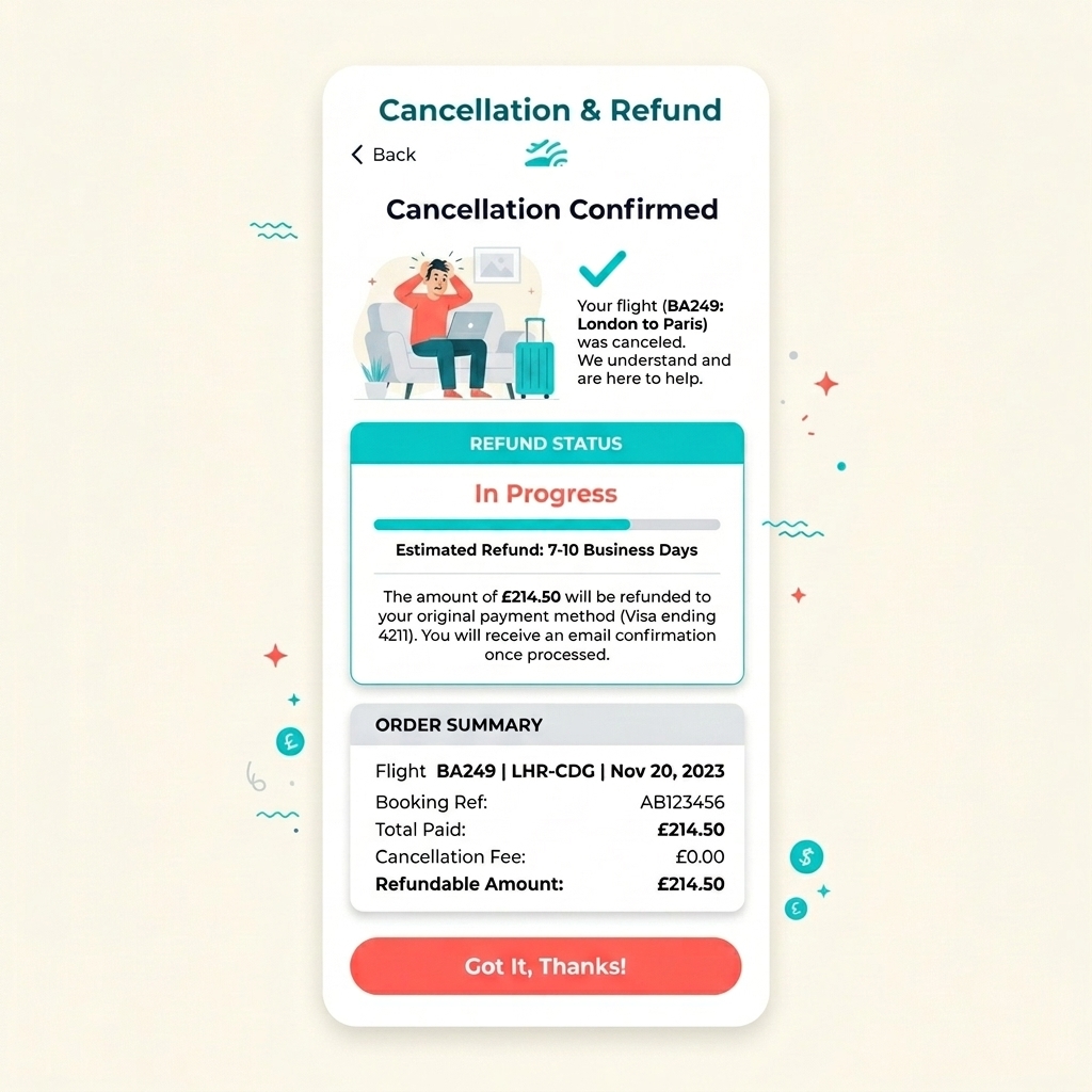 Skyscanner Empathy-First Cancellation and Refund Flow